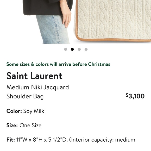 NWT Saint Laurent
Medium Niki Jacquard - Picture 4 of 11